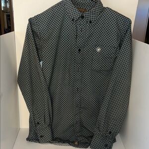 Ariat boys size XL (18)  brown teal long sleeve great condition gently worn